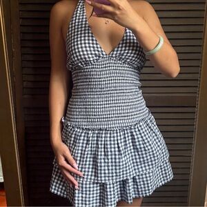 Gingham Halter Dress